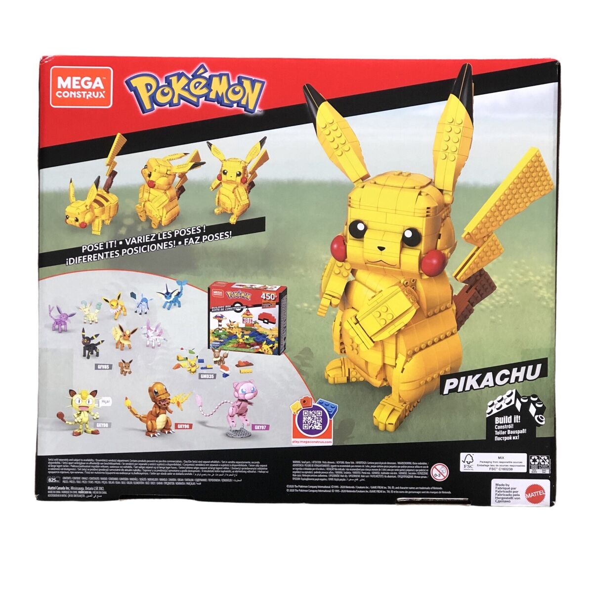 Set Construccion Mega Contrux Pikachu Pokemon 825 pcs