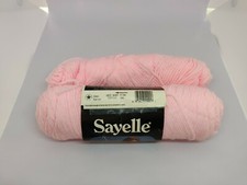 Vtg Sayelle 4 ply 100 Orlon Acrylic Yarn 2 skeins 4 oz 1025 Baby Pink