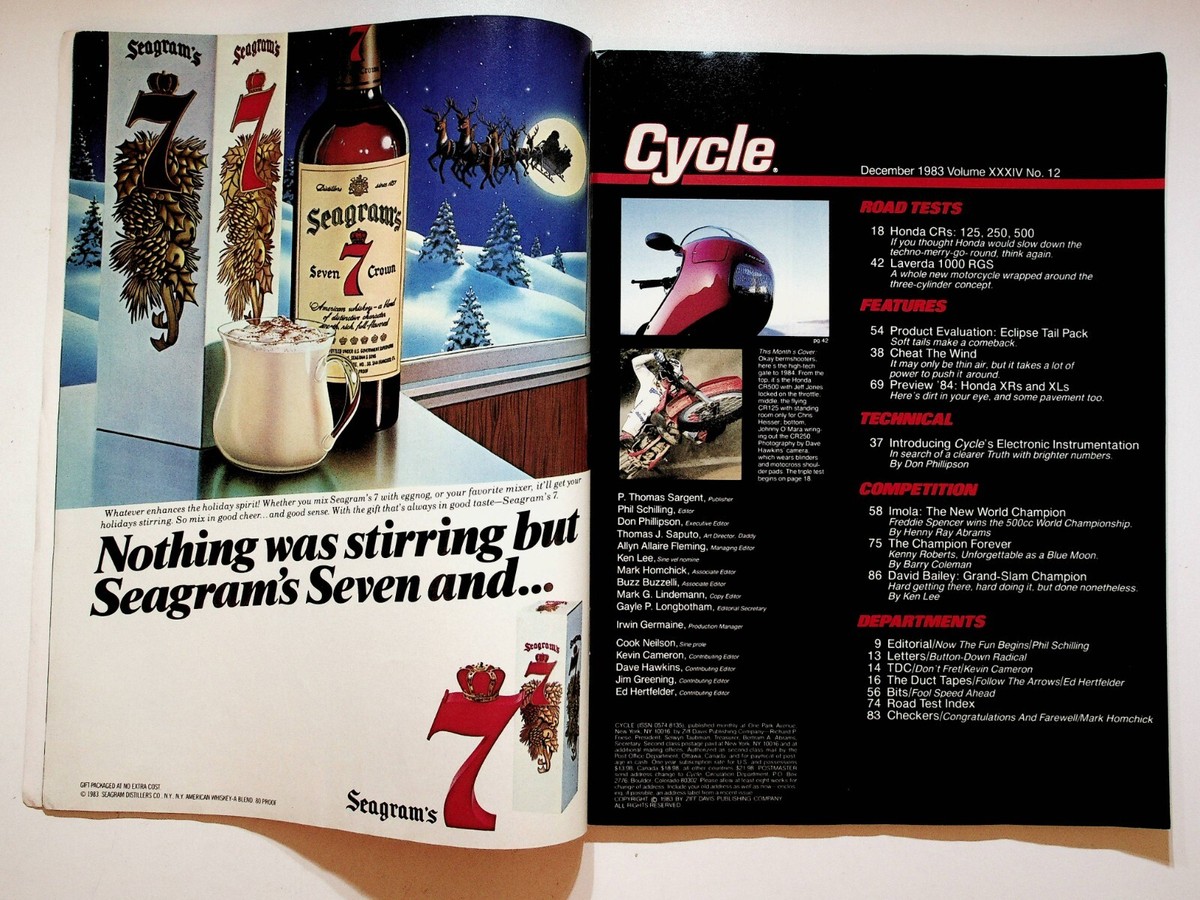 メリーゴーランド 1983 December Cycle Motorcycle Magazine Honda CR125 CR250