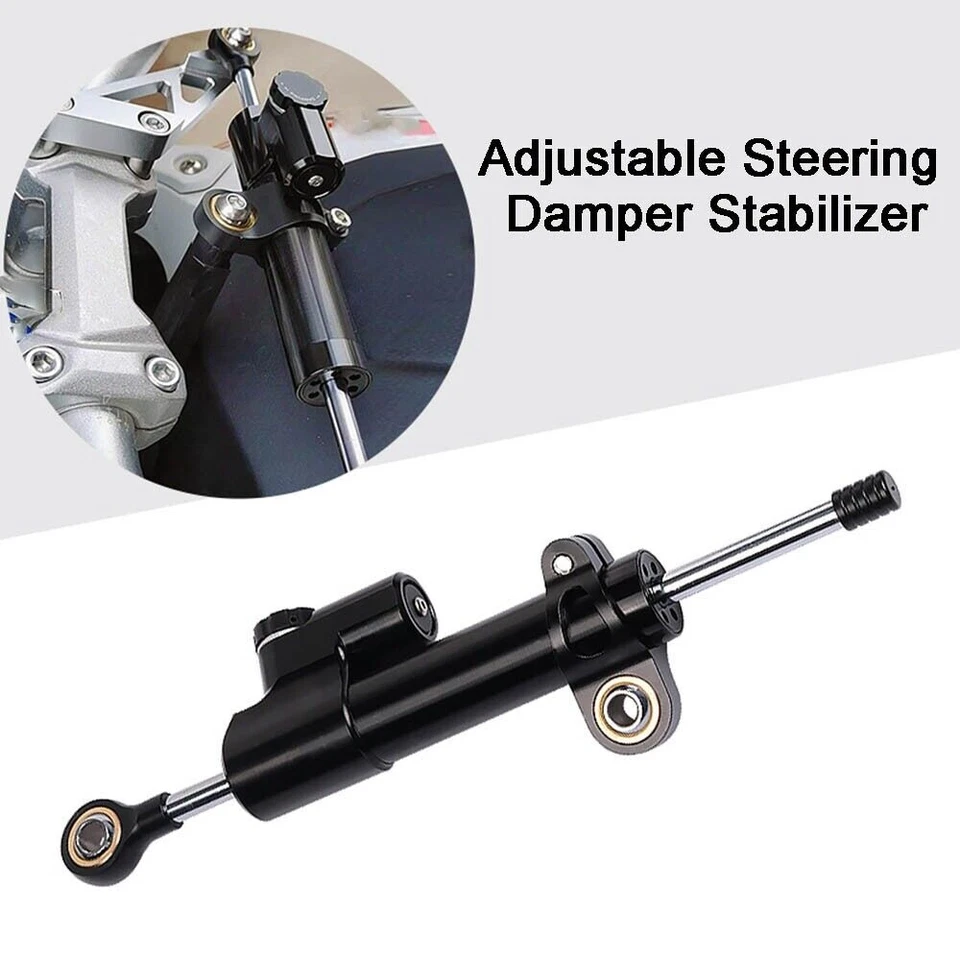 Estabilizador amortiguador de dirección CNC para Yamaha FZR YZF 600 R6 R6S R1 FZ1 FAZER negro Foto 4 de 4