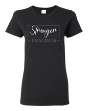 Stronger Than Cancer Distressed Women Graphic TShirt