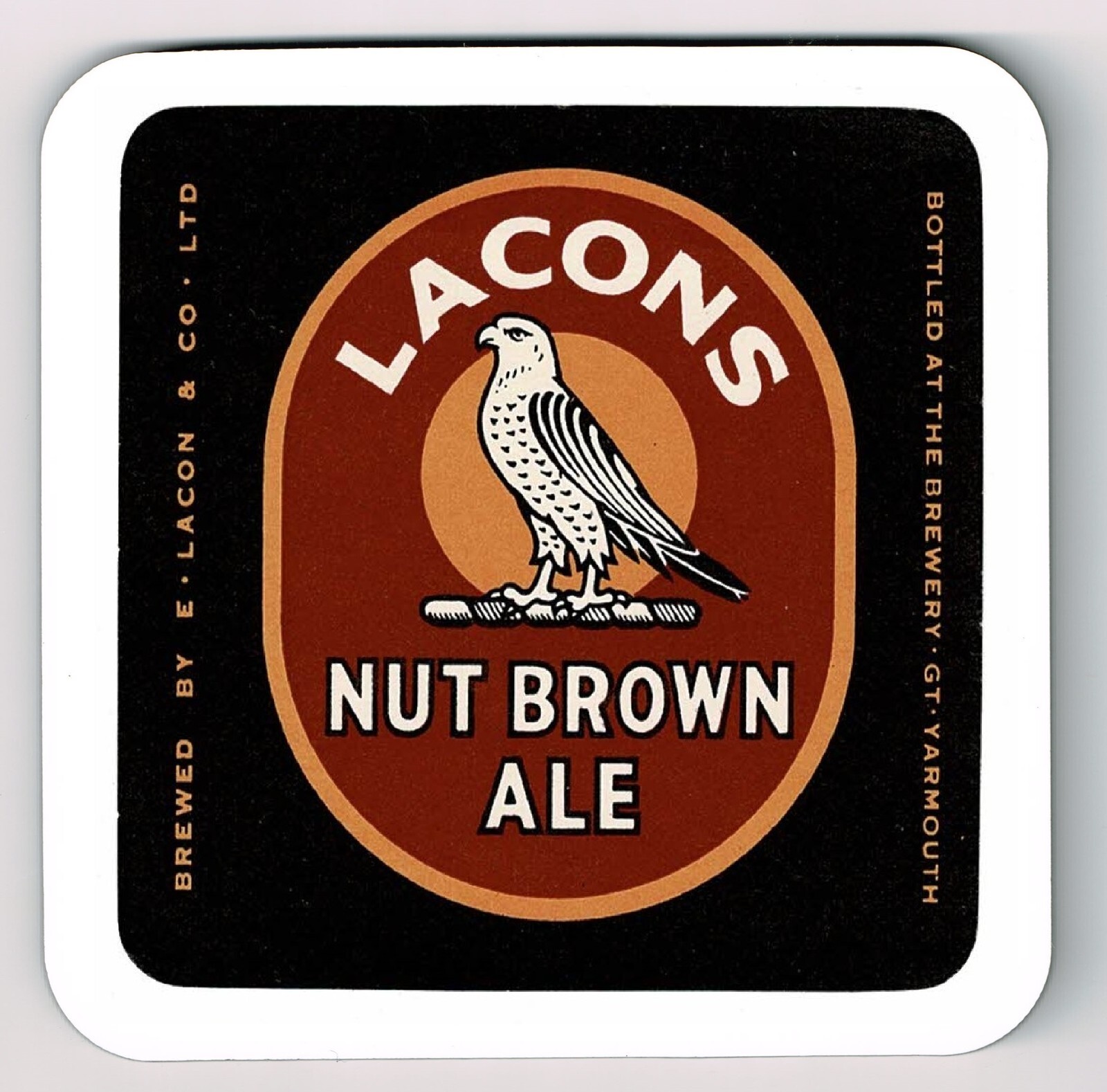 Retro Lacons Nut Brown Ale Beer Mat Coaster,  Retro Beer Mat Coaster