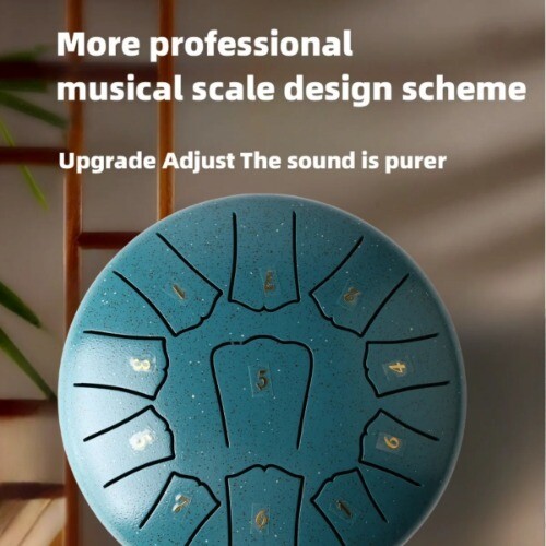 Mini Steel Tongue Drum 6 Inch 11 Notes Hollow Drum Music Drum Ethereal Drum Yoga - Picture 21 of 26
