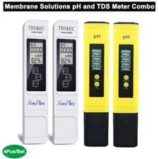 TDS&pH Water testing Meter Comb, 4Pcs/Set Pen Type pH, TDS EC Temperature Meter