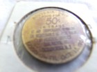OLDER LARGE TOKEN TICONDEROGE, NEW YORK 1959 GF 50 CENTS UNTIL OCT 15 1959 — photo 2