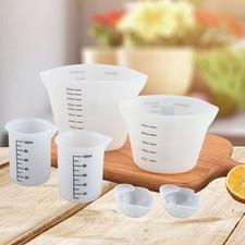 6-piece Set Silicone Measuring Cup Resin Glue DIY Tool Jewelry Measuring Cup