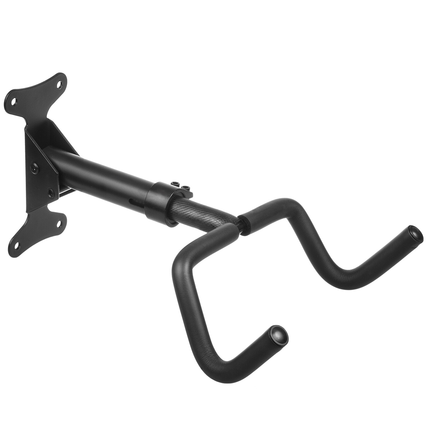 Support mural vélo horizontal en acier noir charge 30kg Garorack