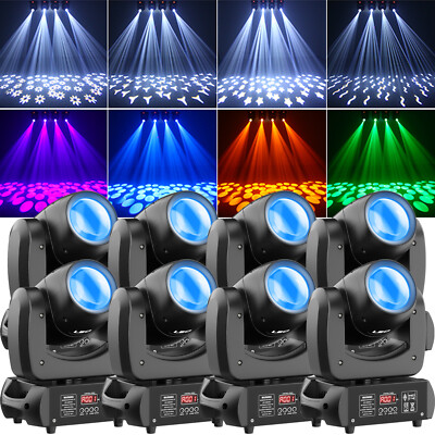 1-8Pcs 150W LED Beam Moving Head 18 Prism 8 Gobo Stage Light DMX DJ Spot Light