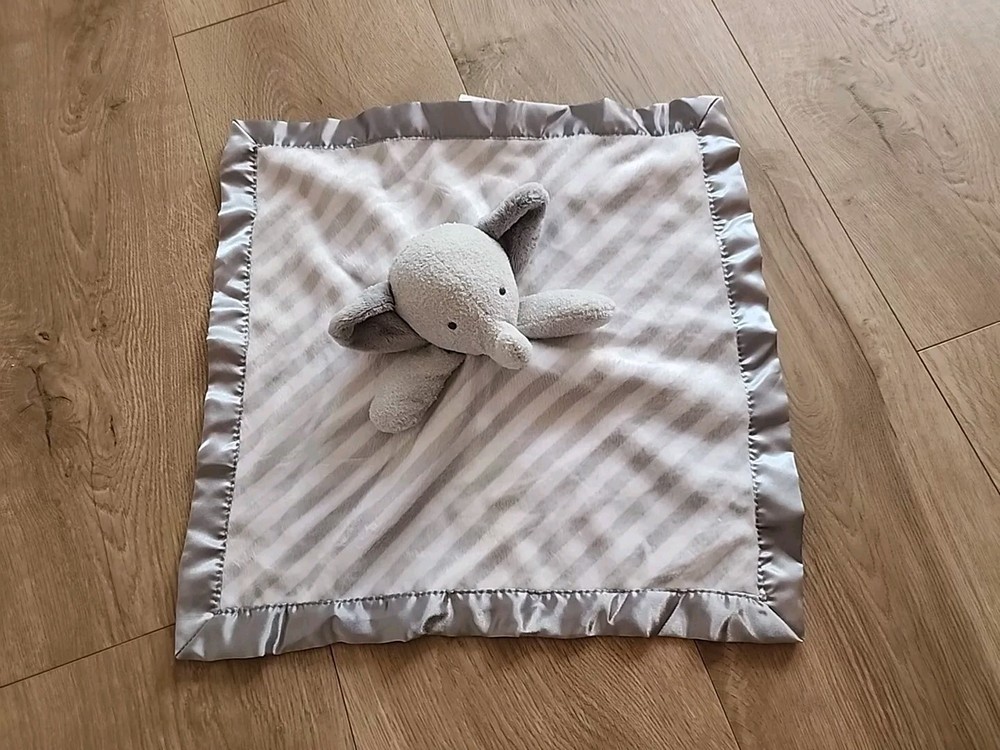 Cloud Island Elephant Blanket Lovey Plush Gray White Stripe Target Soft Toy Baby