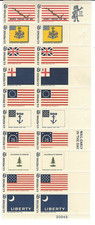 Scott 134554...6 Cent....colonial Flags...plate Block Of 20.stamps