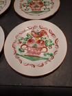 24 Pc Antique Hand Painted French Faience Rooster on Flower Basket Lunch Set — photo 10