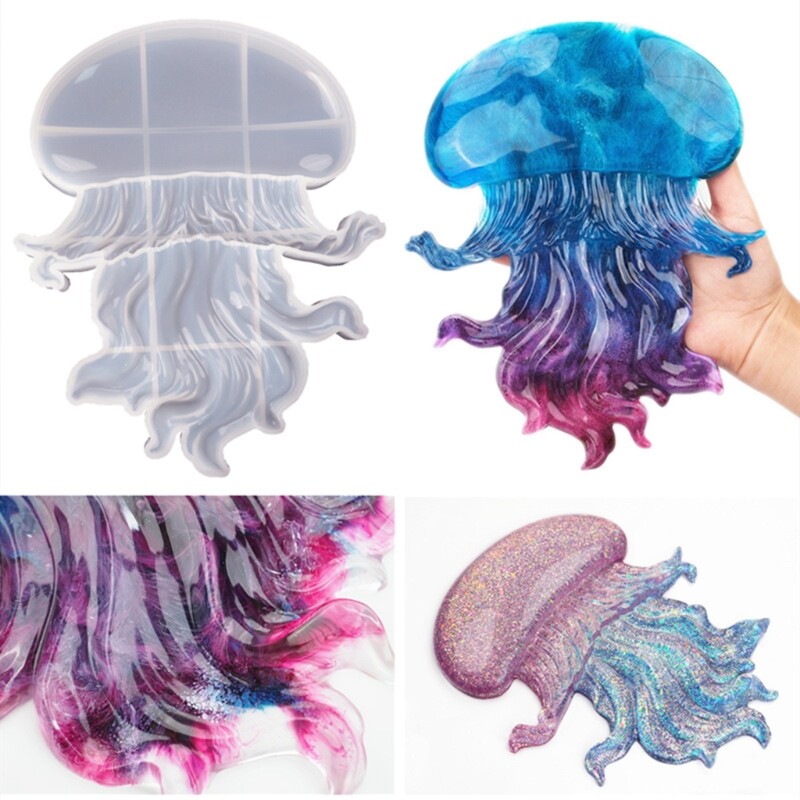 DIY Epoxy Resin Silicone Molds Jellyfish Home Decor Casting Making Craft