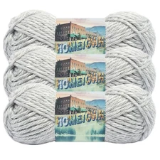 (3 Pack) Lion Brand Yarn 135-225F Hometown Bulky Yarn, Springfield Silver