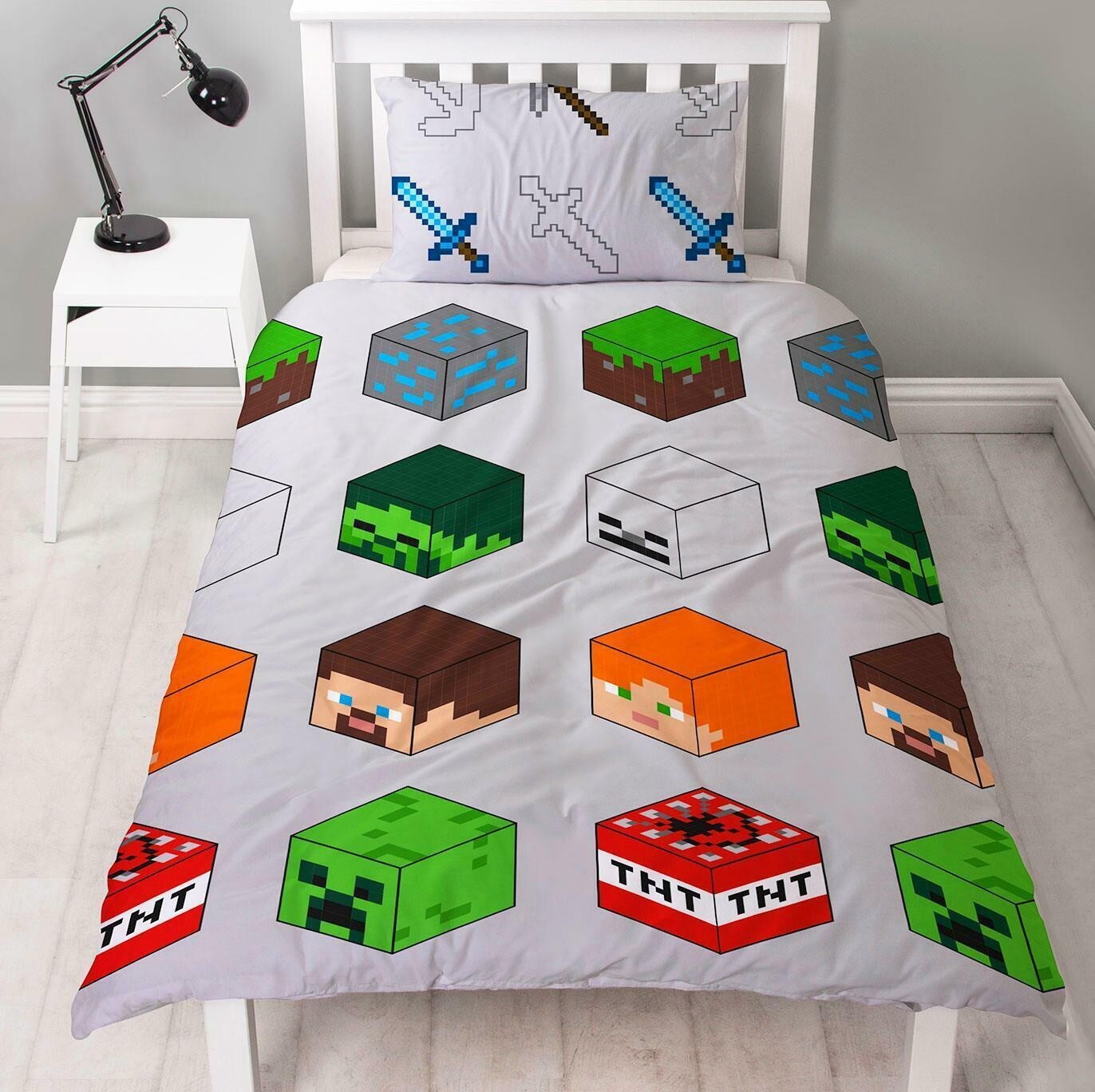 Official Minecraft Pixels Single Duvet 