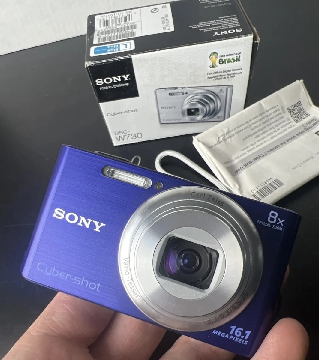 Sony Cyber-Shot DSC-W730 16.1MP 8x Digital Camera - Blue With Gb