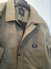 Vans canvas Zip Up jacket men L Skate Snow Outdoor Lightly Worn Military Green