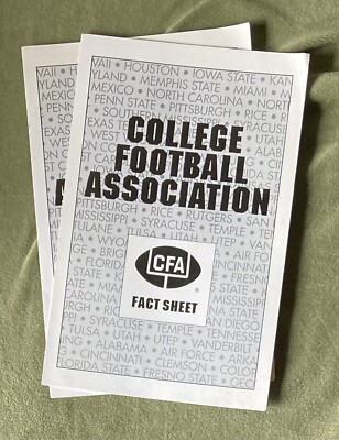 1994 College Football Association (CFA) Press Release Lot VINTAGE RARE
