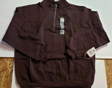 Mossy Oak Men's 1/4 Zip Pullover Cadet Collar Sweatshirt