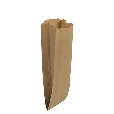 Duro 1 Pint Pinch Bottom Paper Liquor Bag , 3.75'' x 2.25'' x 11.5'' | 500/Pack