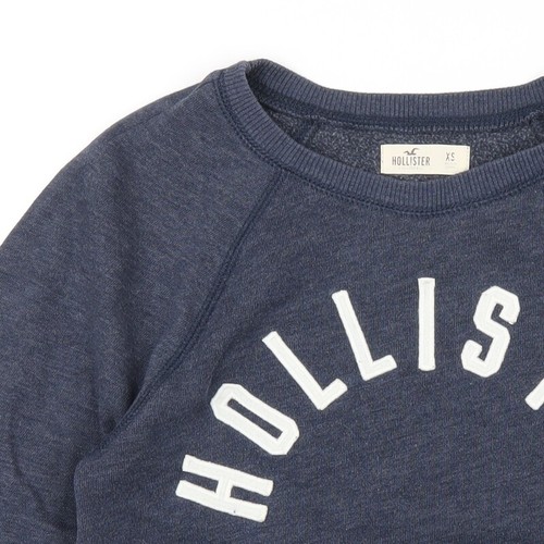 Felpa pullover Hollister donna blu cotone taglia XS pullover - Foto 5 di 10