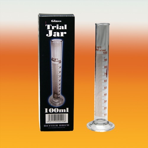 Graduated Glass Trial Jar 100 ml Capacity In Display Box For Hydrometer