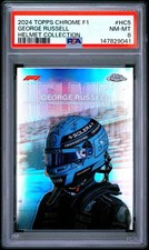 2024 TOPPS CHROME FORMULA 1 HELMET COLLECTION #HC5 GEORGE RUSSELL PSA 8