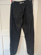 Vintage 90s Marlboro xL Red Fleece lined Windbreaker Nylon Track Snow Pants Blac