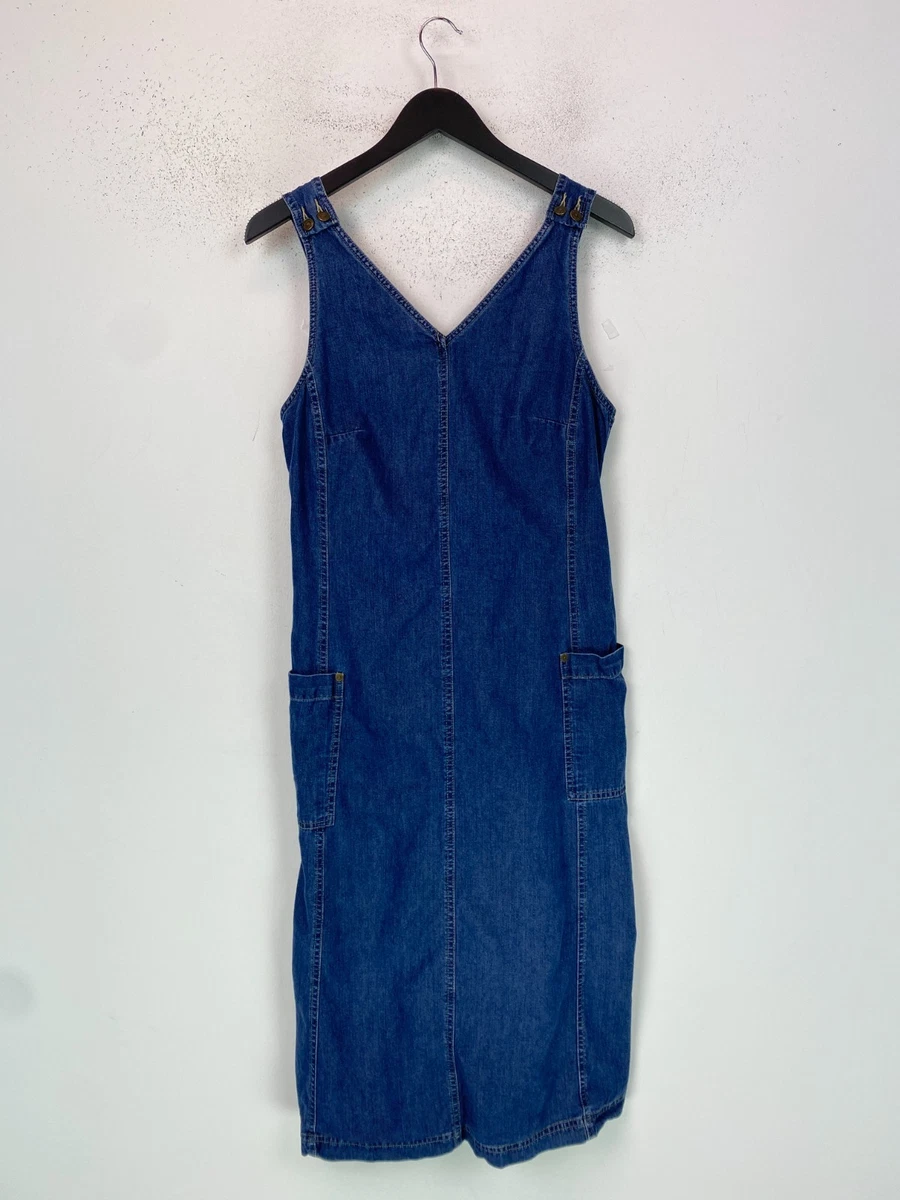 white christmas dresses Blue Denim Pinafore Dress main image 1