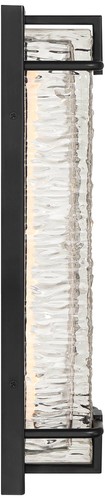 Possini Euro Glacier 15 3/4" High Matte Black LED Outdoor Wall Light - 第 7/8 張圖片