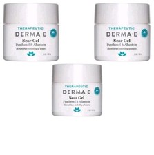 Derma E Scar Gel 2 oz Pack of 3 Vegan Therapeutic Panthenol Allantoin