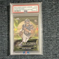 Topps Cosmic Chrome Planetary Saturn Caleb Williams Rookie Bears PSA 10