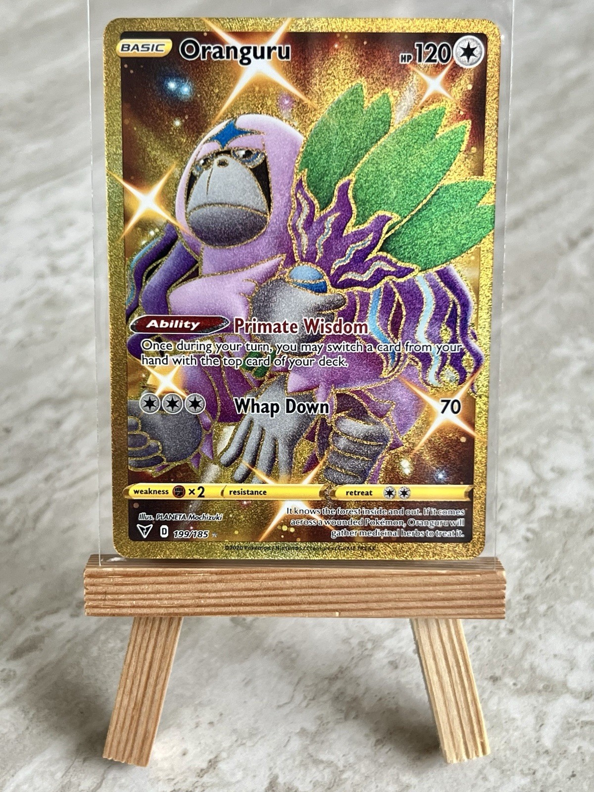 Pokémon TCG Oranguru (Secret) 199/185 Swsh04: Vivid Voltage (English) - NM