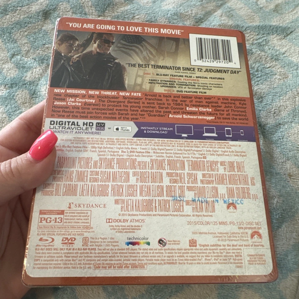READ** Terminator Genisys (Steelbook) [NEW** Blu-ray] Some Torn Plastic•• - Image 3 of 4