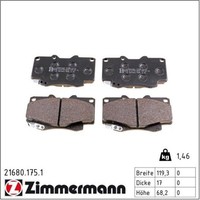 1X Zimmermann 21680.175.1 Bremsbelagsatz FüR Toyota Hilux N1 N2 N3