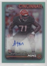2024 Topps Chrome Rookie Aqua Refractor 104/199 Amarius Mims #RA-AMI Auto jc3
