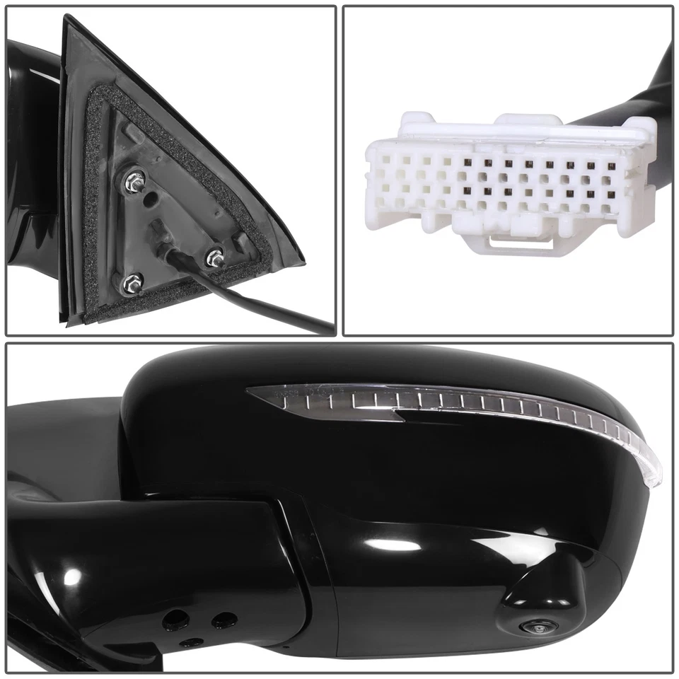 Espejo retrovisor izquierdo para puerta lateral izquierdo Nissan Pathfinder Fit 17-17 con alimentación/calor/cámara Foto 4 de 4