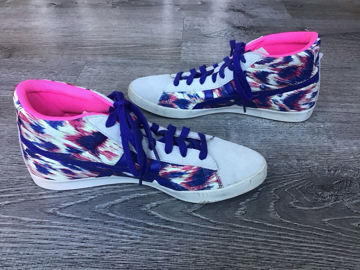 Onitsuka Tiger Womens 8 D3Y5N Liberty Art Grandest Emilie’s Dark Blue Hi Top View 5