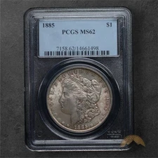 1885 Morgan Silver Dollar $1 - MS62 PCGS - Philadelphia