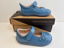 Image of Start Rite FAIRYTALE Girls Shoes Dusky Blue Patent 5F 6F BNIB Free P&P