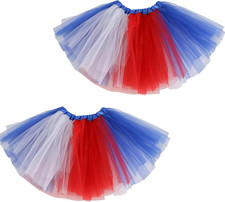 Teens Girls Women Red White Blue Tutu Skirt, 4Th of July Tutu Spirit Week USA St