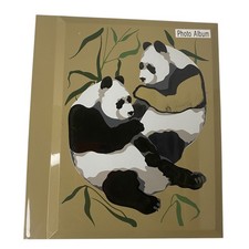 Otagiri Lacquerware Panda Photo Album Gift Of Nature 9x8" Bamboo Japan Tom Trylo