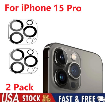 2x Camera Lens Protector For Apple iPhone 15 Pro 9H Tempered Glass Camera Cover
