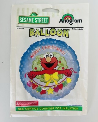 Vintage Collectible Anagram Sesame Street Elmo Christmas 18  Foil Balloon