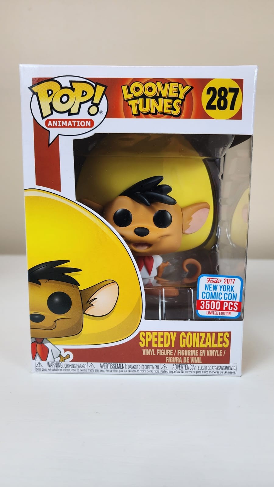 Funko Speedy Gonzales Pop #287 Le 3500 Piezas Nycc 2017 Looney Tunes Comic Con