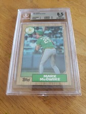 1987 Topps - Mark McGwire #366 Rookie Card Oakland Athletics Beckett Grade 8.5