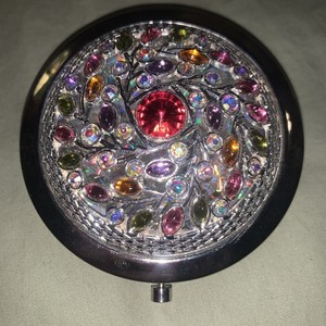 Femme Couture Rhinestone Double Mirror Compact