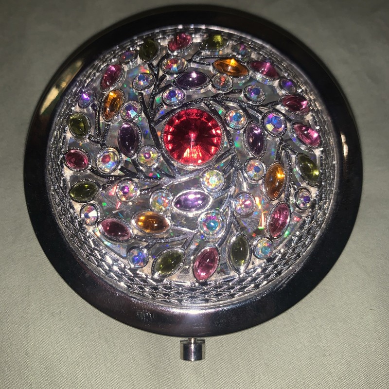Femme Couture Rhinestone Double Mirror Compact