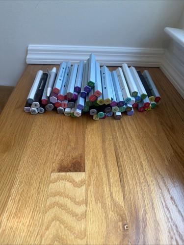 60+ Dual Tip Spectrum Noir Markers Lot Bundle