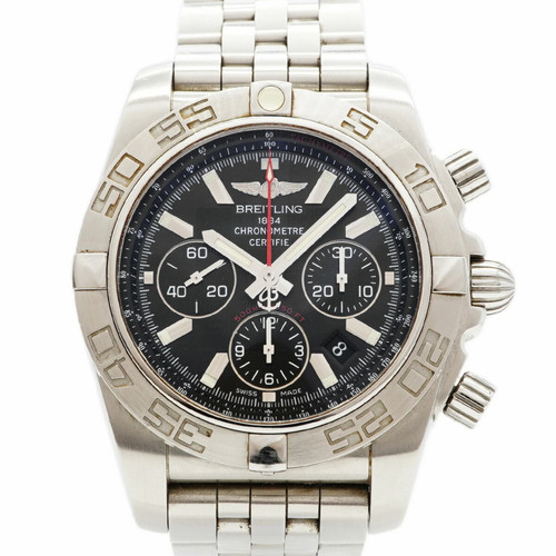 Breitling Chronomat 44 AB0110 Black Dial Men's Watch GZl1hyo5
