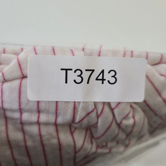 Eberjey Womens Striped Soft Sleepshirt Size M White Pink - Image 4 of 4
